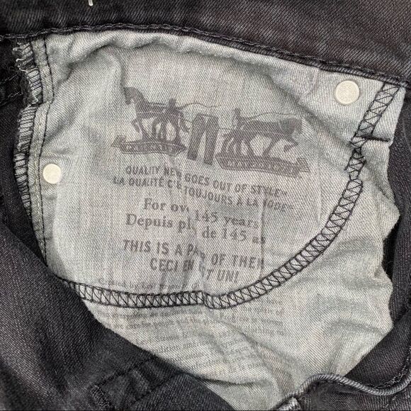 LEVI’S Black Mid-Rise Skinny Denim Jeans - Size 32 - Picture 6 of 10